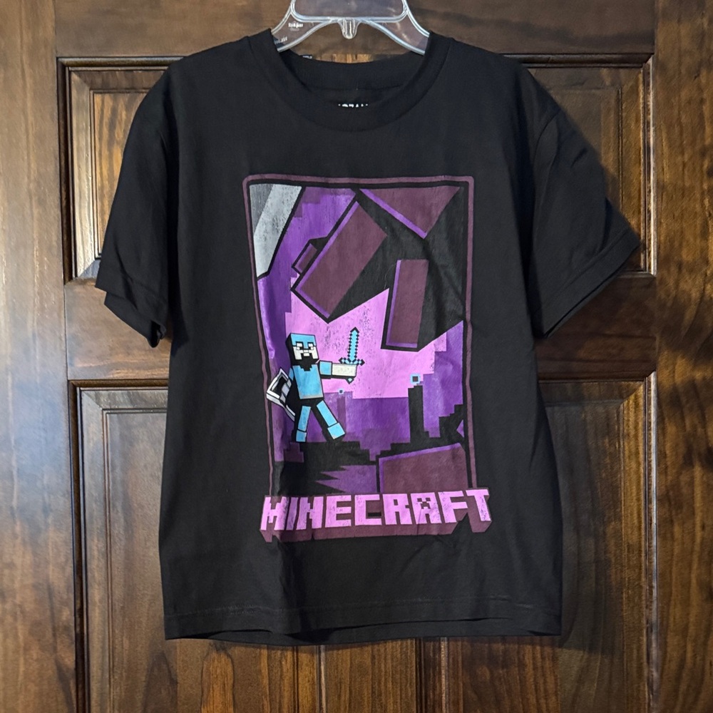 Kids Black and Purple Short Sleeve Tee